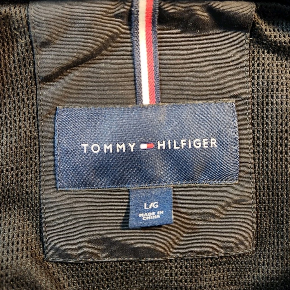 Tommy Hilfiger Mens Windbreaker Yacht Sailing Jacket Size Large Black - Picture 7 of 9